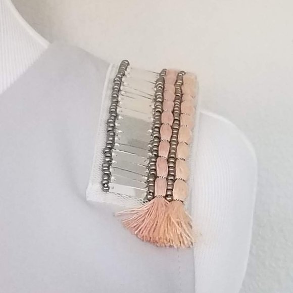 Rachel Roy Grey Sleeveless Top with Beaded Sequin Detail Size XS - Picture 5 of 10